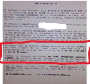 juicio penal para 2017